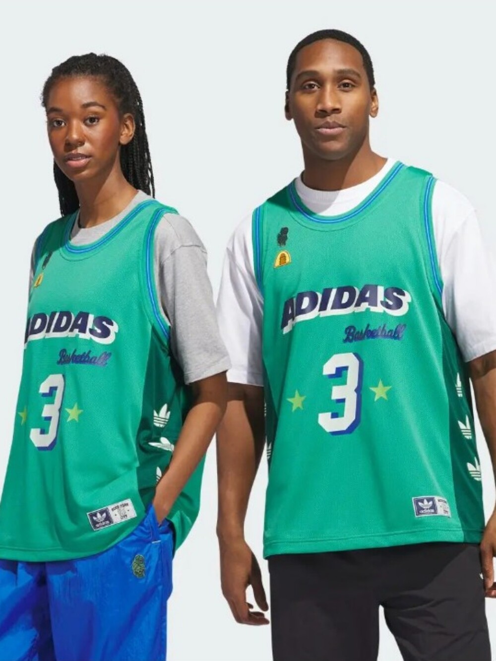 Adidas Hoop York City Gender Neutral Unisex Jersey Green Number 3 Tank Top 2XL